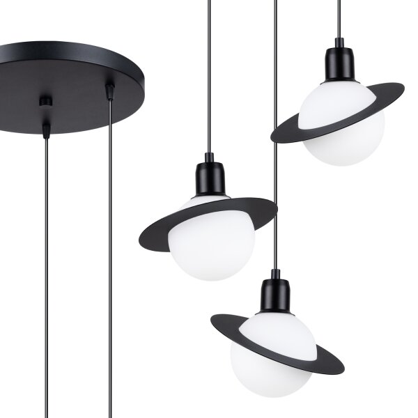 Lustră pe cablu Sollux SL.1359 HYPERION 3xG9/8W/230V negru