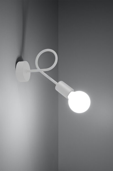 Lampă de perete Sollux SL.1430 LOOP 1xE27/15W/230V alb