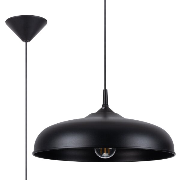 Lustră pe cablu Sollux SL.1330 GINA 1xE27/15W/230V negru