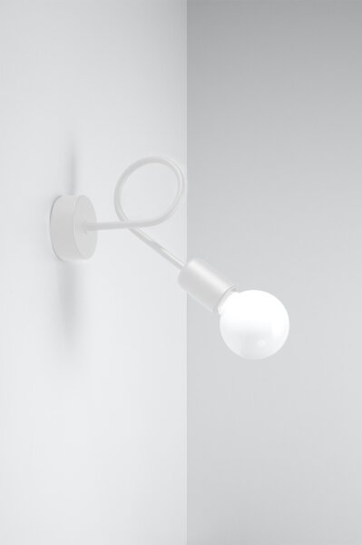 Lampă de perete Sollux SL.1430 LOOP 1xE27/15W/230V alb