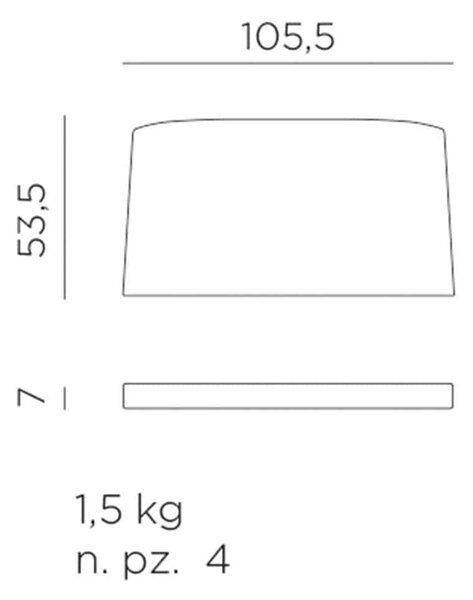 Perna pentru Banca Net Bench, Nardi - Rosa quarzo