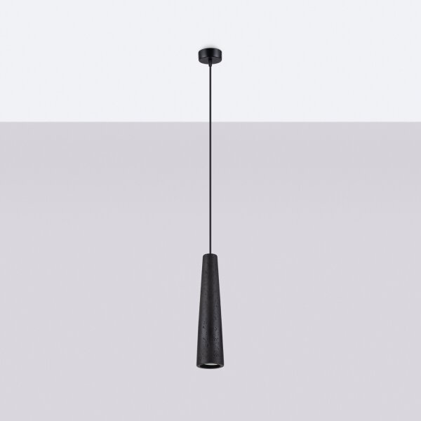 Lustră pe cablu Sollux SL.1355 ELECTRA 1xGU10/10W/230V beton/negru