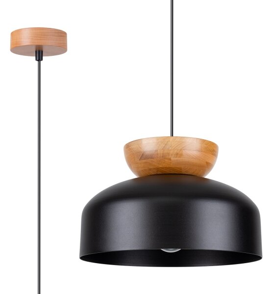 Lustră pe cablu Sollux SL.1351 MARION 1xE27/15W/230V negru