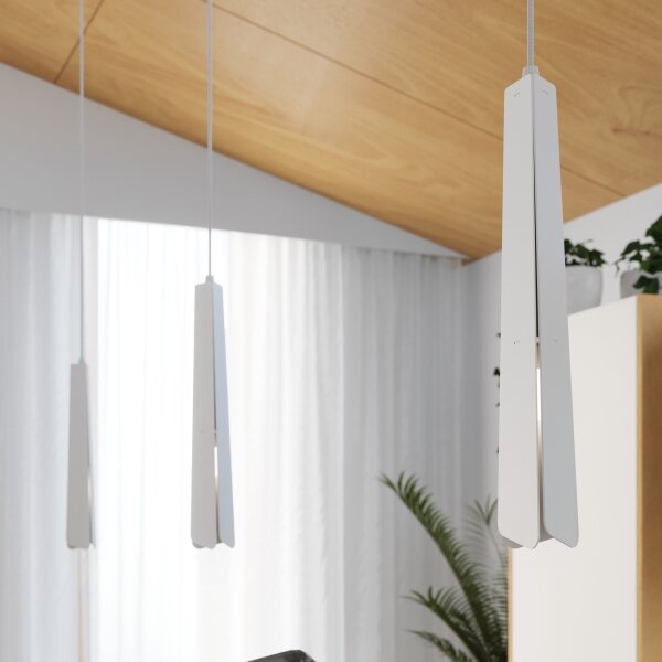 Lustră pe cablu Sollux SL.1397 PRYSM 1xG9/8W/230V alb