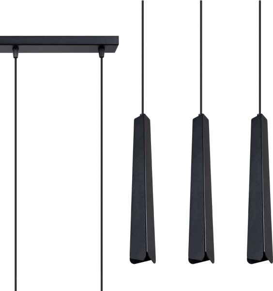 Lustră pe cablu Sollux SL.1402 PRYSM 3xG9/8W/230V negru