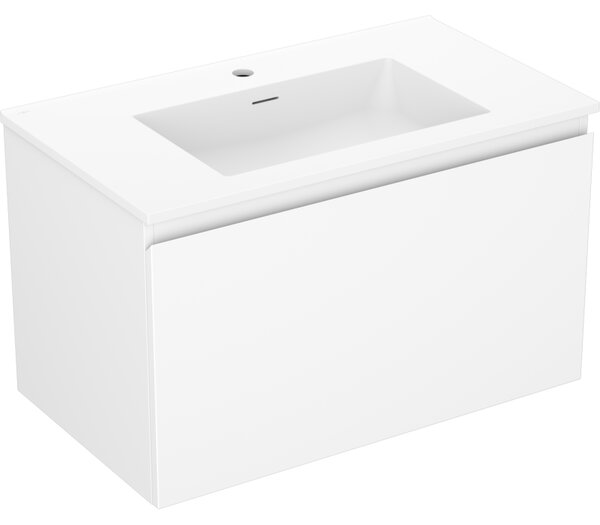 Mexen Orio, mobilier de baie 80 cm cu lavoar Otis, 1 sertar, alb mat, 91A10-08047-1-BF01-W18M01