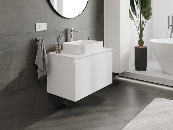 Mexen Orio, mobilier baie 80 cm, 1 sertar, alb mat, 91A10-08047-1-BF01