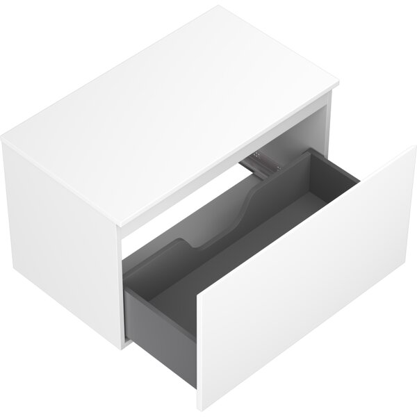 Mexen Orio, mobilier de baie 80 cm cu blat, 1 sertar, alb mat, 91A10-08047-1-BFC01