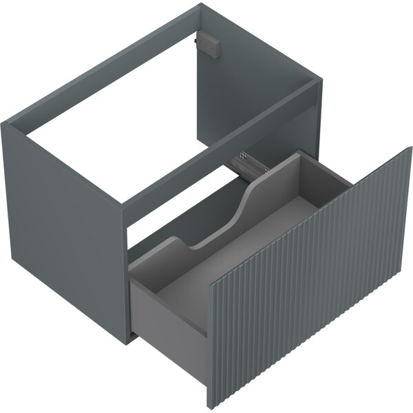 Mexen Rivel, mobilier baie 70 cm, 1 sertar, canelat, grafit mat, 91A20-07047-1-BF66