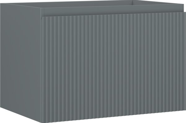 Mexen Rivel, mobilier baie 70 cm, 1 sertar, canelat, grafit mat, 91A20-07047-1-BF66