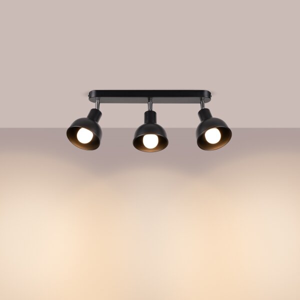 Spot Sollux SL.1318 ELBA 3xE27/15W/230V negru
