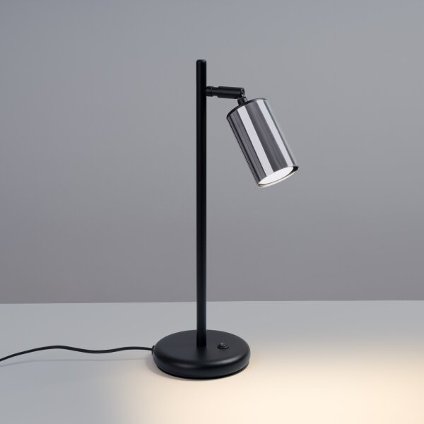 Lampă de masă Sollux SL.1373 WINX 1xGU10/10W/230V negru/crom
