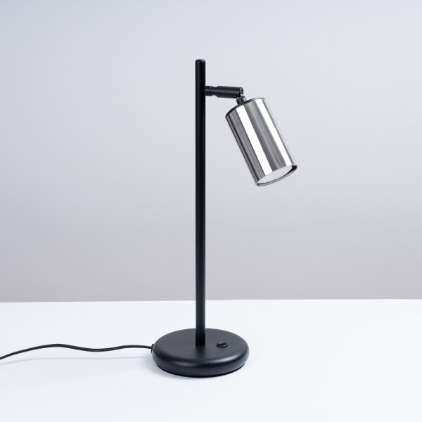 Lampă de masă Sollux SL.1373 WINX 1xGU10/10W/230V negru/crom