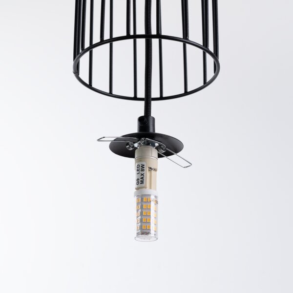 Lustră pe cablu Sollux SL.1334 BRINA 3xG9/8W/230V negru