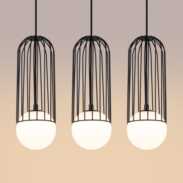 Lustră pe cablu Sollux SL.1334 BRINA 3xG9/8W/230V negru