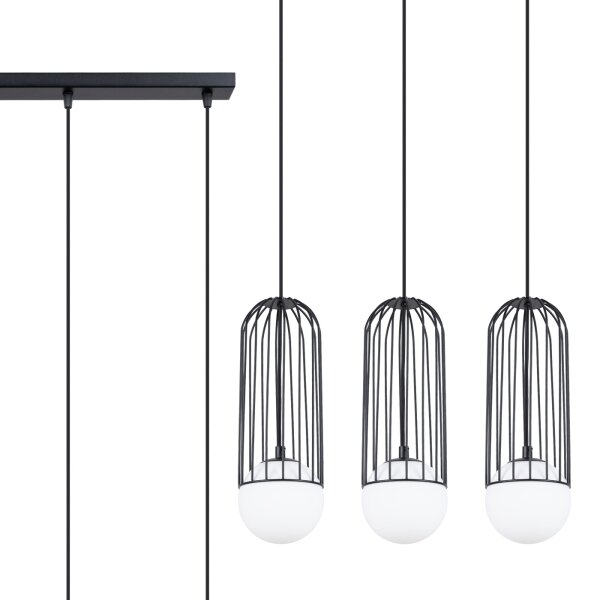 Lustră pe cablu Sollux SL.1334 BRINA 3xG9/8W/230V negru