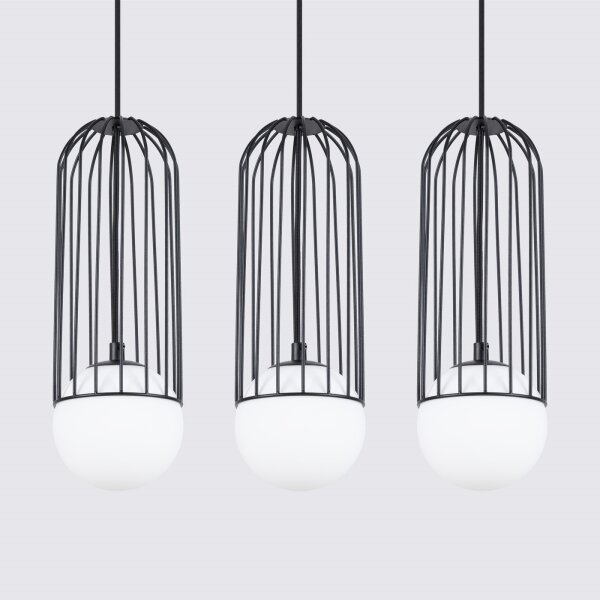Lustră pe cablu Sollux SL.1334 BRINA 3xG9/8W/230V negru