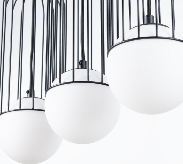 Lustră pe cablu Sollux SL.1334 BRINA 3xG9/8W/230V negru