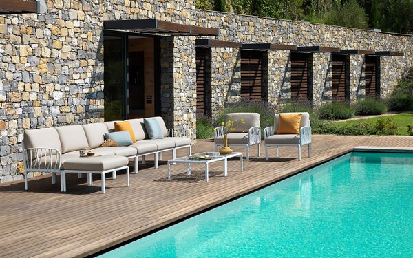 Pouf de Exterior, Nardi - Komodo Pouf - Antracite giungla Sunbrella®