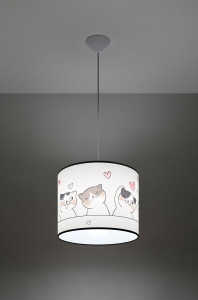 Lustră pe cablu pentru copii Sollux SL.1418 CAT 1xE27/15W/230V d. 30 cm