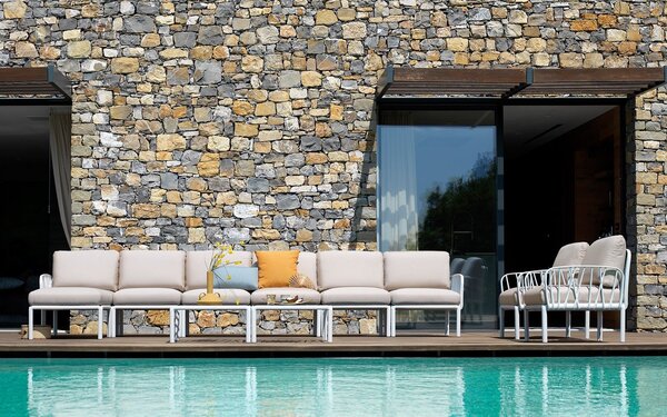 Pouf de Exterior, Nardi - Komodo Pouf - Antracite giungla Sunbrella®