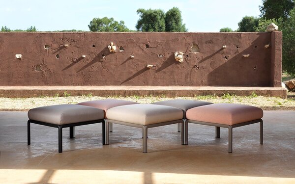 Pouf de Exterior, Nardi - Komodo Pouf - Antracite giungla Sunbrella®