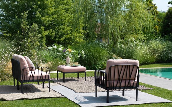 Pouf de Exterior, Nardi - Komodo Pouf - Antracite giungla Sunbrella®