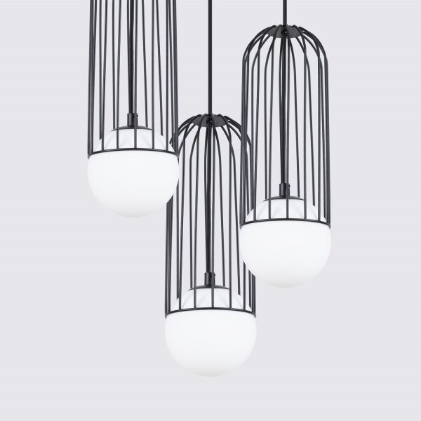 Lustră pe cablu Sollux SL.1336 BRINA 3xG9/8W/230V negru