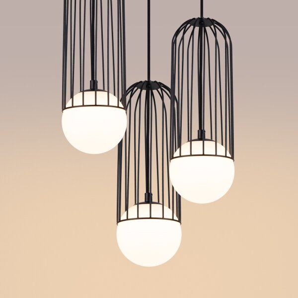 Lustră pe cablu Sollux SL.1336 BRINA 3xG9/8W/230V negru
