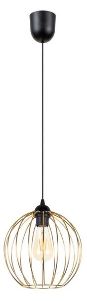 Lustră pe cablu MATT 1xE27/60W/230V neagră/aurie