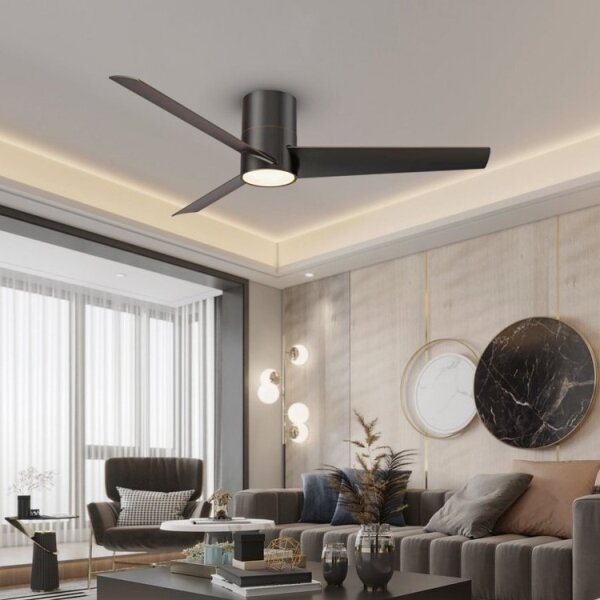 Ventilator LED dimabil FRESH LED/18W/230V Wi-Fi Tuya negru Immax NEO 07135-B + telecomandă
