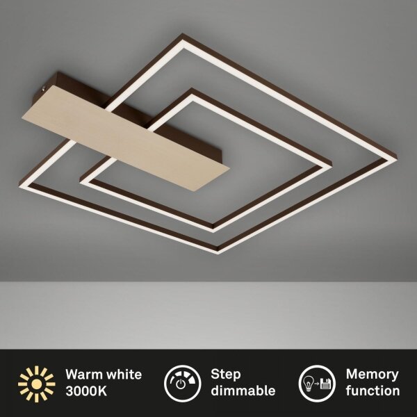 Plafonieră LED dimabilă Briloner 3545-017 NICO LED/25W/230V auriu