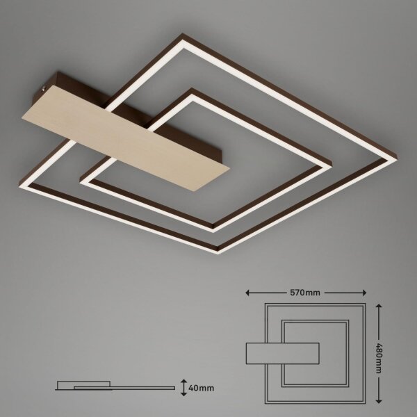 Plafonieră LED dimabilă Briloner 3545-017 NICO LED/25W/230V auriu