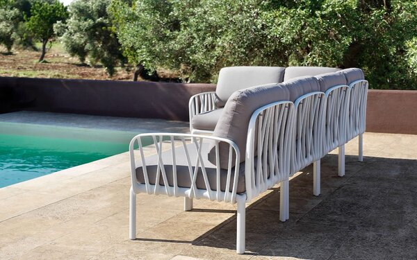 Fotoliu de Exterior cu o Cotiera Nardi - Komodo Elemento Terminale DX/SX - Agave canvas Sunbrella®