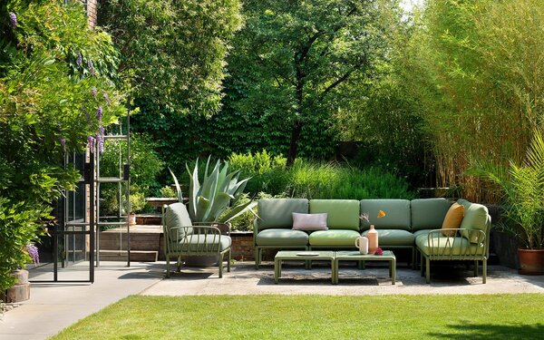 Fotoliu de Exterior cu o Cotiera Nardi - Komodo Elemento Terminale DX/SX - Agave canvas Sunbrella®