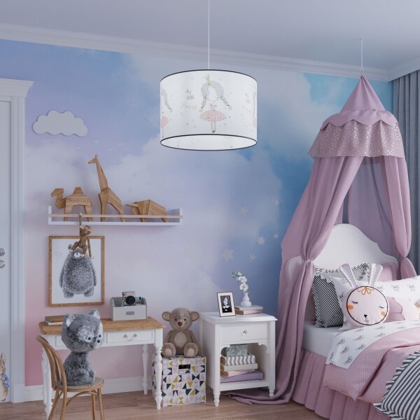 Lustră pe cablu pentru copii Sollux SL.1415 PRINCESS 1xE27/15W/230V d. 40 cm