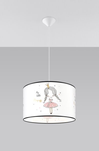 Lustră pe cablu pentru copii Sollux SL.1415 PRINCESS 1xE27/15W/230V d. 40 cm