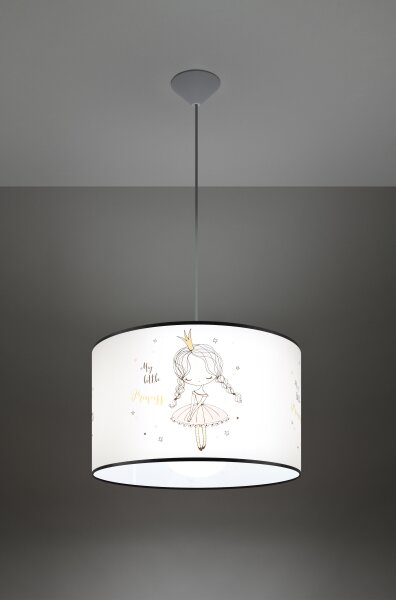Lustră pe cablu pentru copii Sollux SL.1415 PRINCESS 1xE27/15W/230V d. 40 cm