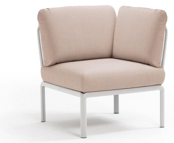 Fotoliu coltar de Exterior, Nardi - Komodo Elemento Angolo - Bianco canvas Sunbrella®