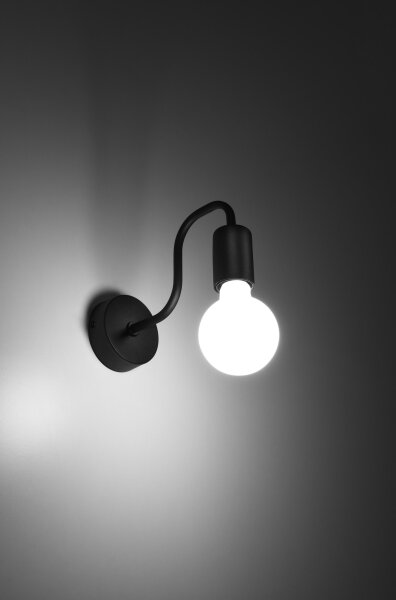 Lampă de perete Sollux SL.1445 VECTOR 1xE27/15W/230V negru