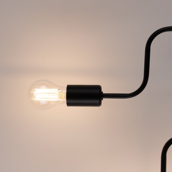 Lustră aplicată Sollux SL.1447 VECTOR 6xE27/15W/230V negru