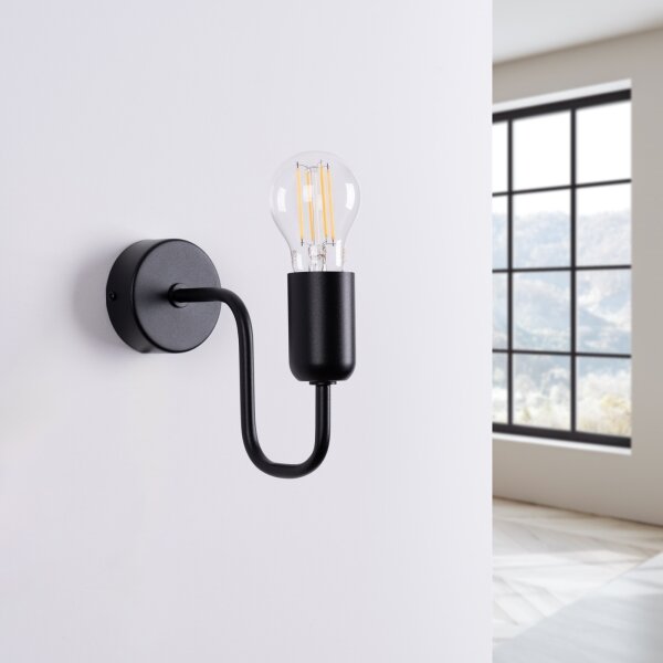 Lampă de perete Sollux SL.1445 VECTOR 1xE27/15W/230V negru
