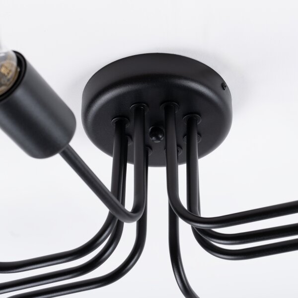 Lustră aplicată Sollux SL.1448 VECTOR 8xE27/15W/230V negru