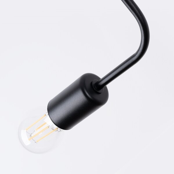 Lustră aplicată Sollux SL.1447 VECTOR 6xE27/15W/230V negru