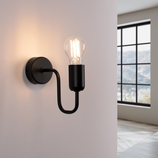 Lampă de perete Sollux SL.1445 VECTOR 1xE27/15W/230V negru