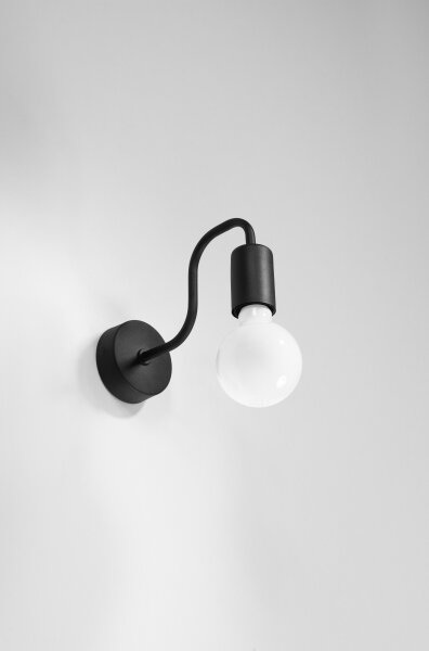 Lampă de perete Sollux SL.1445 VECTOR 1xE27/15W/230V negru