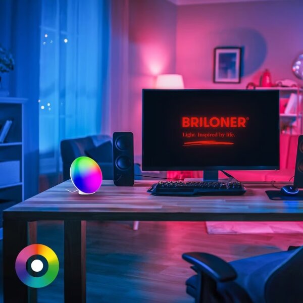 Brilo - Lampă de birou TARA LED RGBIC dimabilă LED/6W/230V 3000-6500K albă + telecomandă