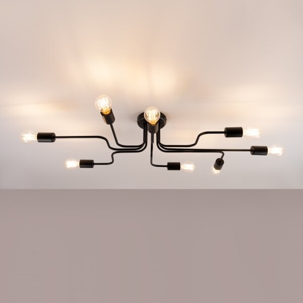 Lustră aplicată Sollux SL.1448 VECTOR 8xE27/15W/230V negru