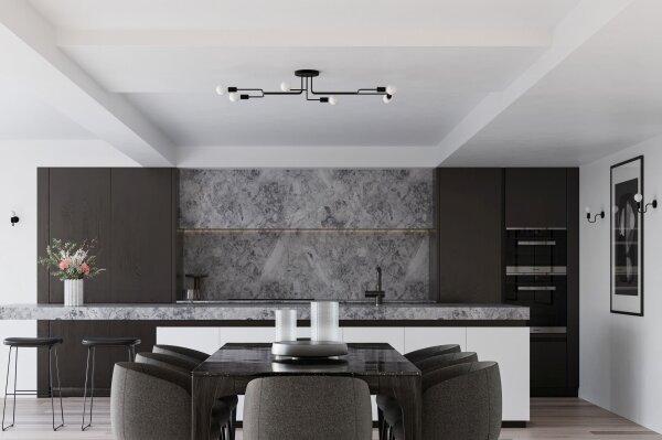 Lampă de perete Sollux SL.1445 VECTOR 1xE27/15W/230V negru