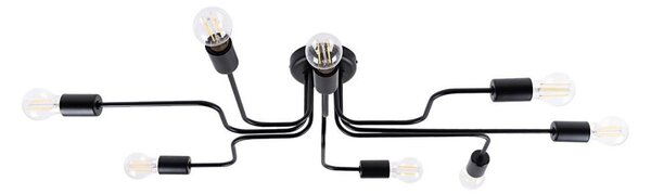 Lustră aplicată Sollux SL.1448 VECTOR 8xE27/15W/230V negru